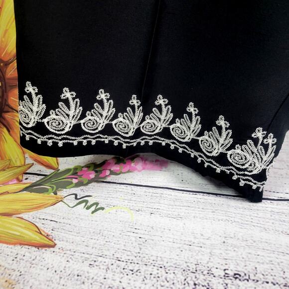 Vintage S.L.B. Woman Silk Black Pants Size 2X - Picture 3 of 7